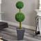 5ft. Double Ball Boxwood Topiary Tree in Slate Planter
